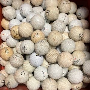 100 golf balls.